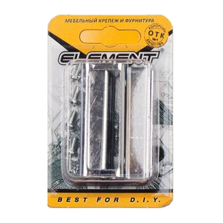 Ручки для стеклянных дверей хром (2 шт) "Element" - фото2