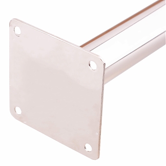 Ножка накладная круглая H710 металл, нерег., никель/чёрный 1 шт - фото2