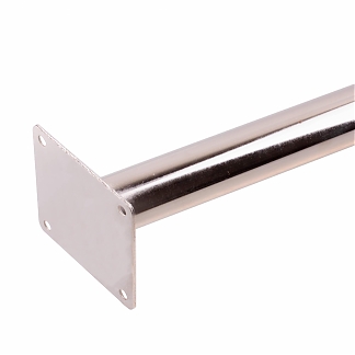 Ножка накладная круглая H710 металл, под углом, нерег., никель/чёрный 1 шт - фото2