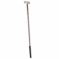 Ножка накладная круглая H710 металл, под углом, нерег., никель/чёрный 1 шт