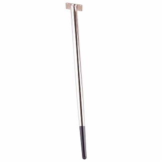 Ножка накладная круглая H710 металл, под углом, нерег., никель/чёрный 1 шт