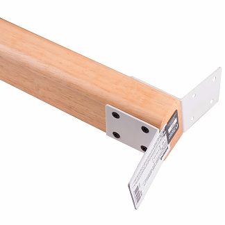 Ножка накладная квадрат H740 дерево, под углом, нерег., лак матовый 1 шт - фото2