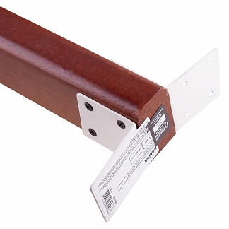 Ножка накладная квадрат H740 дерево, под углом, нерег., венге 1 шт - фото2