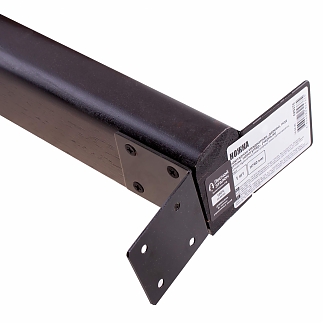 Ножка накладная квадрат H740 дерево, под углом, нерег., чёрный 1 шт - фото2