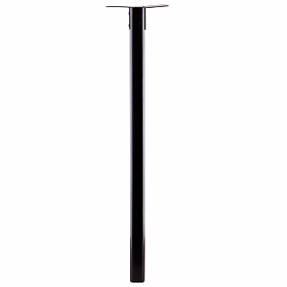 Ножка накладная квадрат H740 дерево, под углом, нерег., чёрный 1 шт