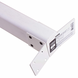 Ножка накладная квадрат H740 дерево, под углом, нерег., белый 1 шт - фото2