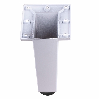 Ножка меб. накладная H80 квадрат, под углом, мет. , регулир., белый 1 шт - фото2