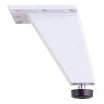 Ножка меб. накладная H80 квадрат, под углом, мет. , регулир., белый 1 шт