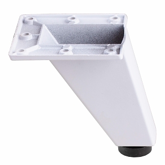 Ножка меб. накладная H80 квадрат, под углом, мет. , регулир., белый 1 шт - фото2