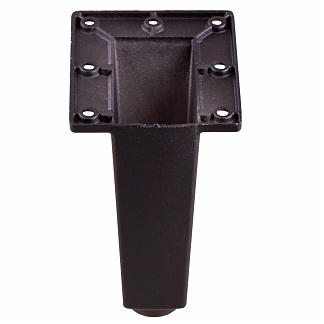 Ножка меб. накладная H80 квадрат, под углом, мет. , регулир., чёрный 1 шт - фото2