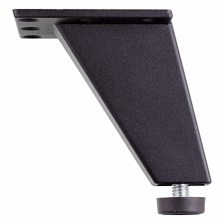 Ножка меб. накладная H80 квадрат, под углом, мет. , регулир., чёрный 1 шт