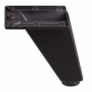 Ножка меб. накладная H80 квадрат, под углом, мет. , регулир., чёрный 1 шт - фото2