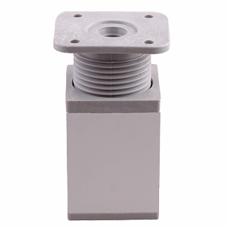 Ножка меб. накладная H60 квадрат 40х40, регулир., матовый хром 1 шт