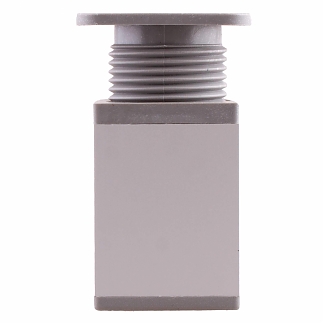 Ножка меб. накладная H60 квадрат 40х40, регулир., матовый хром 1 шт - фото2