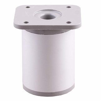 Ножка меб. накладная H60 круг D40, регулир., матовый хром 1 шт - фото2