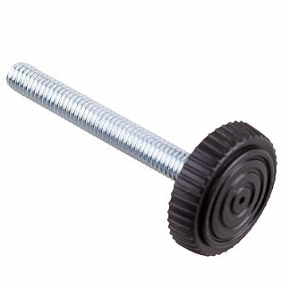 Винтовая опора 25мм с резьбой М10, Н50,пласт+мет (белый цинк) - фото2