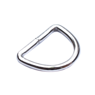 Кольцо D-образные для ремня 25 мм никелированные (1 шт) - фото2