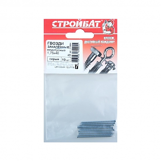 Гвозди плинтусные закаленные 1,75x40 мм серые (10 шт)