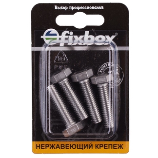 Болт нержавеющий DIN 933 М 8х30 (4 шт) Fixbox