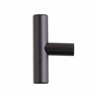 Ручка кнопка цилиндр. алюминиевая, матовая черная (1 шт) - фото2