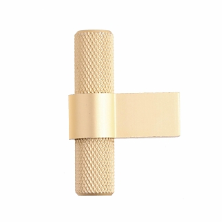 Ручка кнопка штырь алюминиевая, матовое золото (1 шт) - фото2