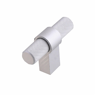 Ручка кнопка штырь алюминиевая, матовый хром (1 шт)