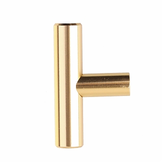 Ручка кнопка штырь алюминиевая, глянцевое золото (1 шт) - фото2