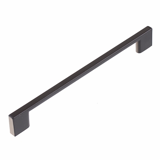 Ручка скоба прямая 192 алюм. матовая черная (1 шт)