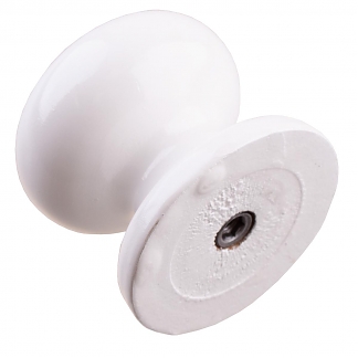 Ручка-кнопка банная деревянная белая (компл., 1 шт) - фото2