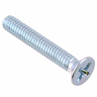Винт c потайной головкой DIN 965 М3х25, белый цинк 40 шт