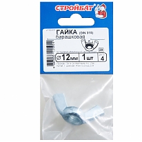 Гайка барашковая DIN315 М12 (1 шт) оцинкованная