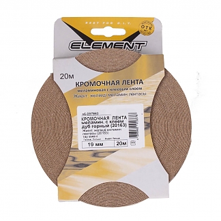 Кромочная лента меламиновая с клеем 19 мм (20163) дуб горный (20 м) "Element" - фото2