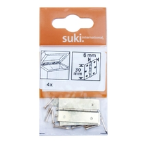 Петля для шкатулки 12х30х0,5 мм латунированная (4 шт) "Suki"