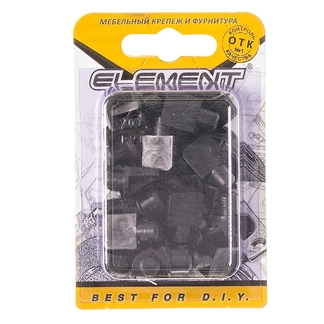 Полкодержатель лопаточка d6 мм пластмассовый черный (16 шт) "Element" - фото2