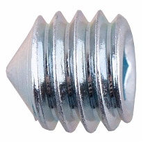 Винты установочные 3х4 мм, цинк белый (4 шт)