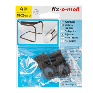 fix-o-moll Накладка-кольцо для мебельных ножек d18-20мм черная (4 шт)