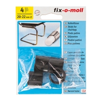 fix-o-moll Накладка-кольцо для мебельных ножек d20-22 мм черная (4 шт)