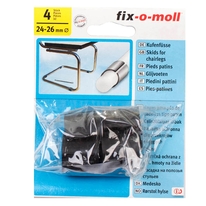 fix-o-moll Накладка-кольцо для мебельных ножек d24-26мм черная (4 шт)