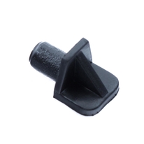 Полкодержатель лопаточка d6 мм пластмассовый черный (16 шт) "Element"
