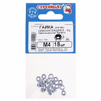Гайка самоконтрящаяся DIN 985 М 4 (18 шт) оцинкованная