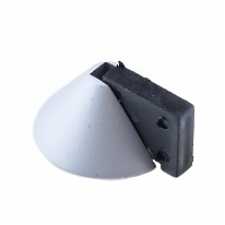 Ограничитель двери напольн.кругл.мет. (матовый хром 1 шт)