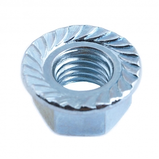 Гайка с фланцем DIN 6923 М14 белый цинк (2 шт)