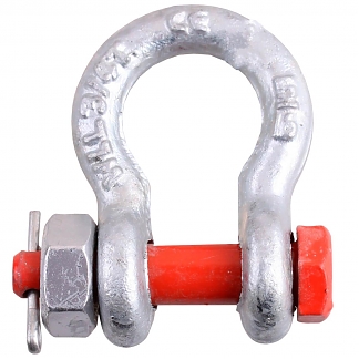 Скоба такелажная омегообразная с болтом и контргайкой М 8 (белый цинк  (300 шт))