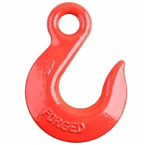Крюк грузовой с проушиной и открытым зевом 10мм (красный 1 шт)