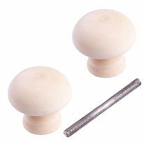 Ручка-кнопка банная , дер. (без лака 1 компл.)