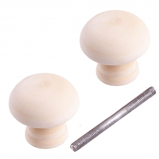 Ручка-кнопка банная , дер. (без лака 1 компл.)