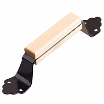 Ручка-скоба банная с деревянными накладками 100мм (лак 1 шт)