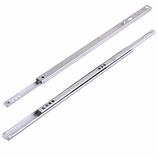 Направляющие шариковые неполного выдвижения 17х250 мм, белый цинк (100 шт)