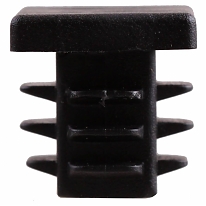 Заглушка д/труб 20х20 мм, пласт (черный 1 шт)