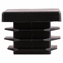 Заглушка д/труб 30х30 мм, пласт (черный 1 шт)